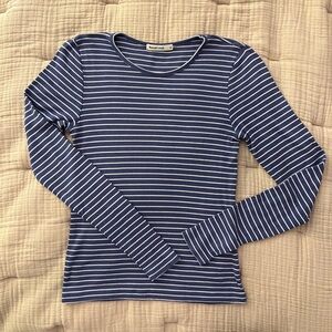 Like-New Marine Layer Lexi Ribbed Crew Long Sleeve Tee